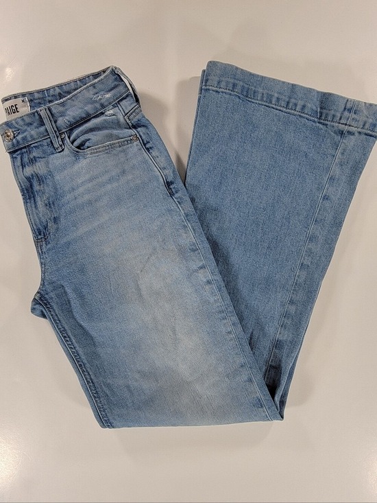 PAIGE Denim - PAIGE Leenah Wide Leg Jeans Light Blue  Denim Wash Womens 26x31 Stretch